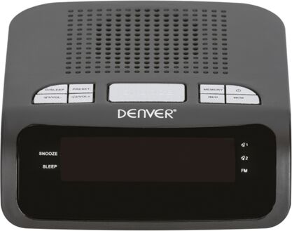 Denver Rádio Despertador CR419MK2 (Preto - Digital - Alarme Duplo - Função Snooze - Corrente)