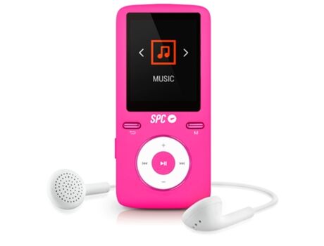 Spc Leitor MP4 Pure Sound Colour 8488P (Rosa - 8GB - Autonomia: até 12 h)