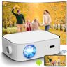 Ekasn Projetor 1080P Nativo 4K Lcd 8500 Lumens Android9.0 Wifi Bluetooth Projetor Retroprojetor Home Cinema -Branco