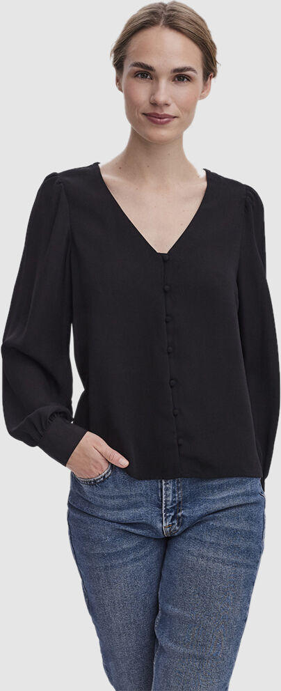 Vero Moda Camisa Mulher Victoria Ls Vero Moda Preto