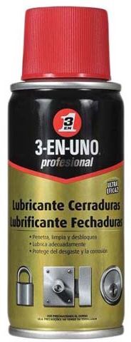 3-en-uno Spray Lubrificante Fechaduras (100ml) - 3-en-uno