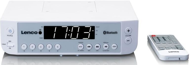 Lenco Rádio De Cozinha Kcr 100 C/ Bluetooth (branco)  - Lenco