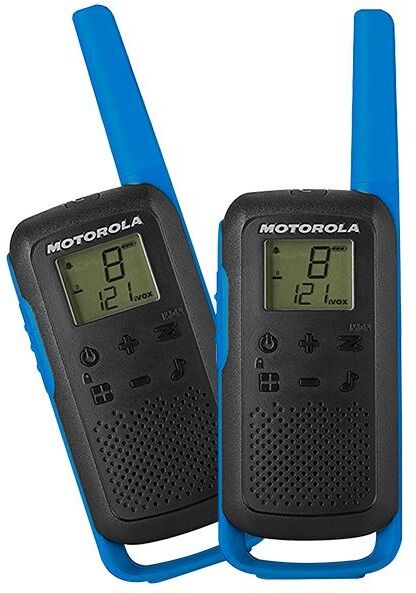 Motorola Intercomunicadores Walkie Talkie Pmr Radio 16 Canais (alcance Até 8 Km) Azul - Motorola Tlkr-t62