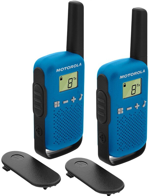 Motorola Intercomunicadores Walkie Talkie Pmr Radio 16 Canais (alcance Até 4 Km) Azul - Motorola Tlkr-t42