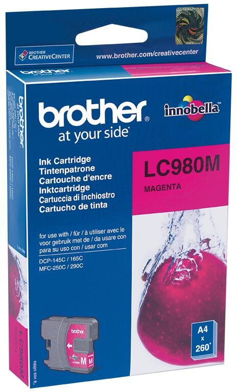 Brother Tinteiro Brother Lc980m Magenta P/ 145c, 165c