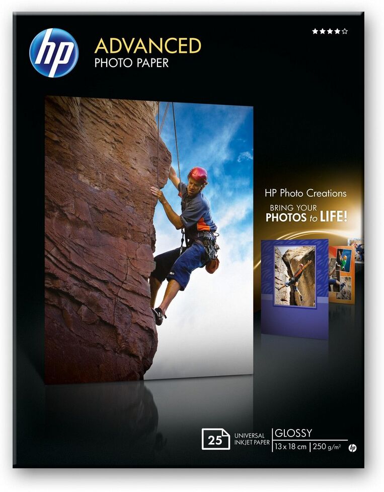 Hp Papel Fotográfico De Lustro (25 Folhas) - Hp