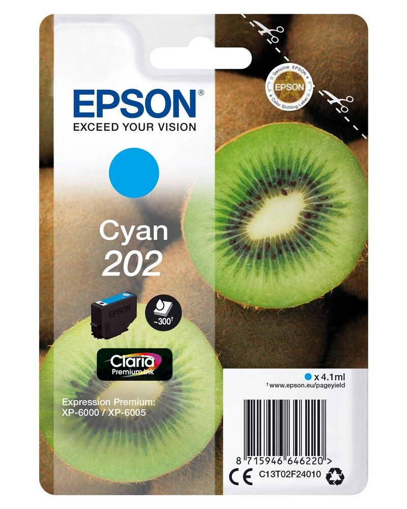 Epson Tinteiro 202 Ciano (300 Páginas) - Epson