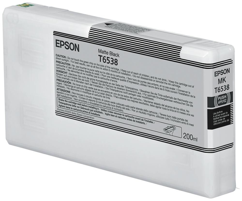 Epson Tinteiro Preto Mate T6538 (200 Ml) - Epson
