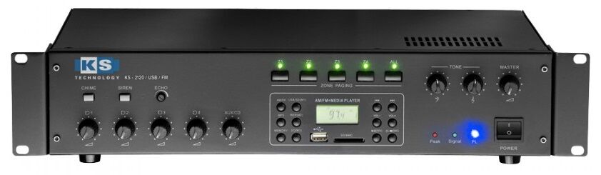 Acoustic Control Amplificador Pa 120w Rms (4 Zonas) Com Mp3 Usb/sd, Am/fm - Acoustic Control
