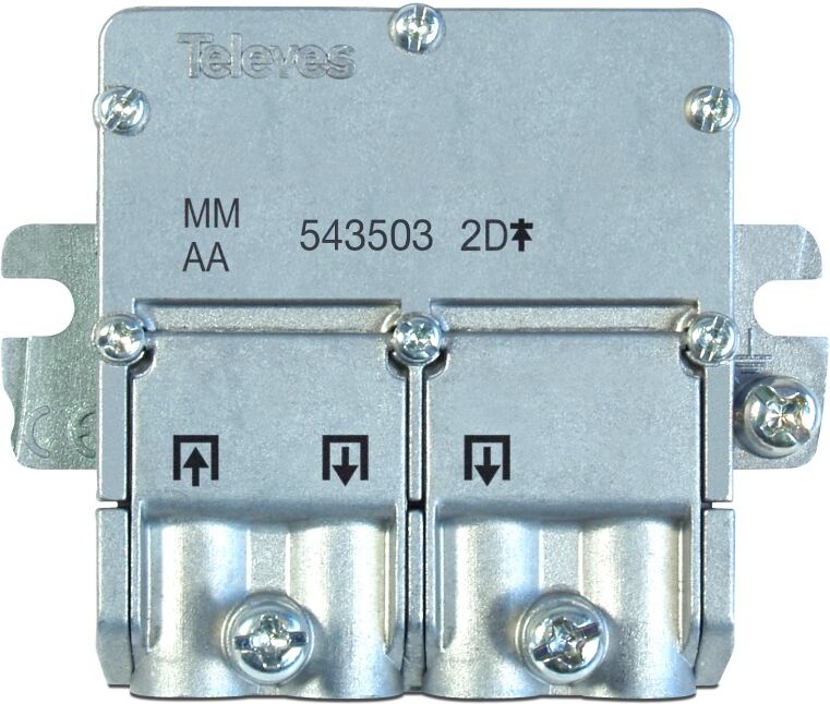 Televes Mini Repartidor Interior Easyf (5-2400mhz) 2 Saídas 4,3/4db "f" Dc - Televes