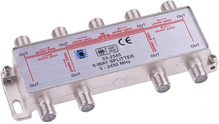 Cabletech Spliter Derivador 8 Vias 5-2450mhz