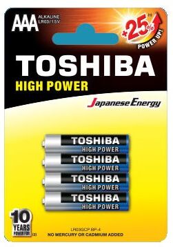 Toshiba Blister 4 Pilhas Alcalinas 1,5v Lr03 Aaa - Toshiba