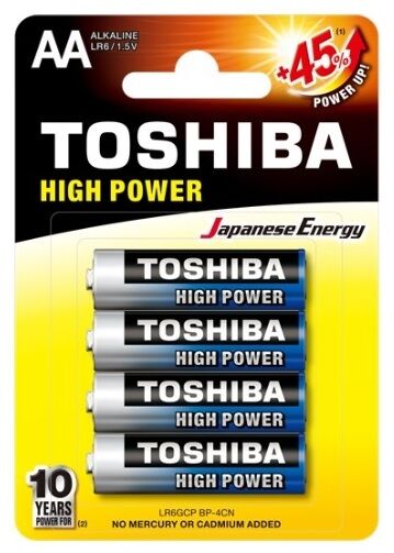 Toshiba Blister 4 Pilhas Alcalinas 1,5v Lr6 Aa - Toshiba
