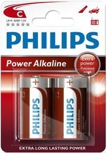 Philips Blister 2 Pilhas Alcalinas 1,5v C / Lr14 - Philips