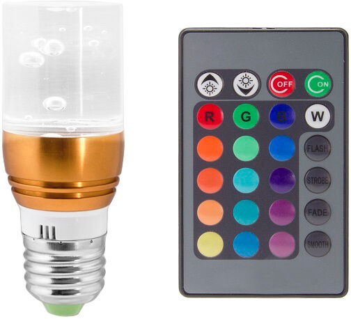 Default Lâmpada Led C/ Controlador E27 3w Rgb