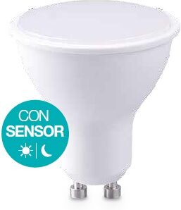 Gsc Lampada Led 220v Gu10 5w Branco F. 6000k 330lm C/ Sensor Crepuscular - Gsc