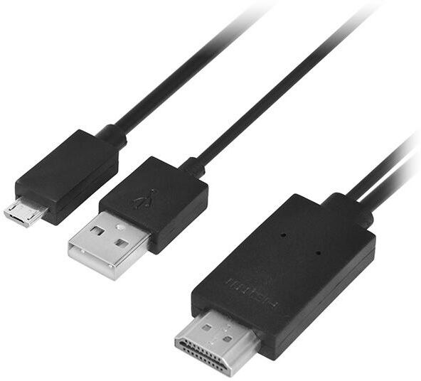 1life Cabo Mhl Hdmi A Macho -> Micro-usb Macho / Usb 2.0 Macho - 1life