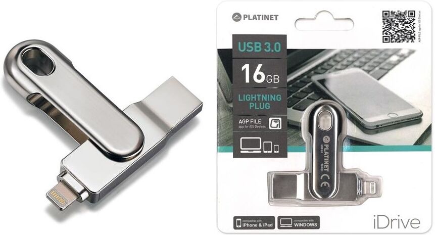 Platinet Pen Drive Usb3.0 16gb + Lightning Ios (iphone/ipad) - Platinet