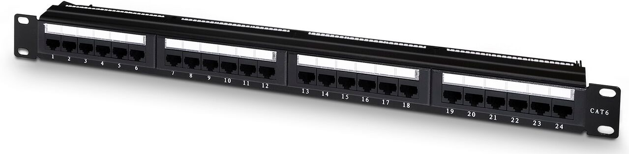 Aisens Patch Panel 19" 1u Rj45 24 Portas Rj45 Cat6 (preto) - Aisens