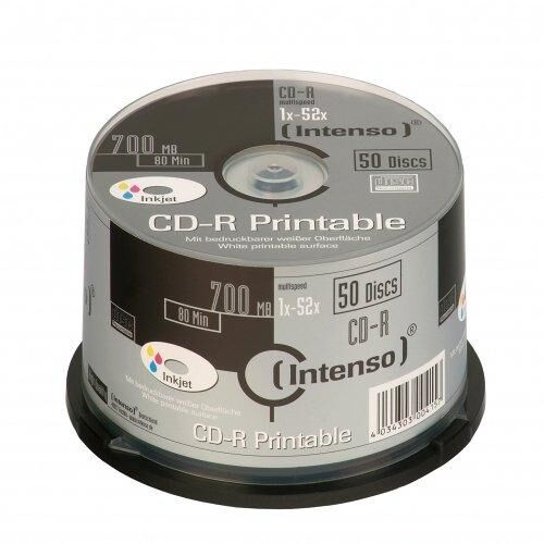 Intenso Pack 50x Cd-r 700mb / 80min Printable - Intenso