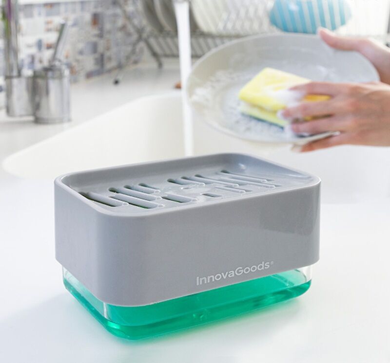 Innovagoods Dispensador De Detergente "2-em-1" P/ Lava-louça Pushoap - Innovagoods