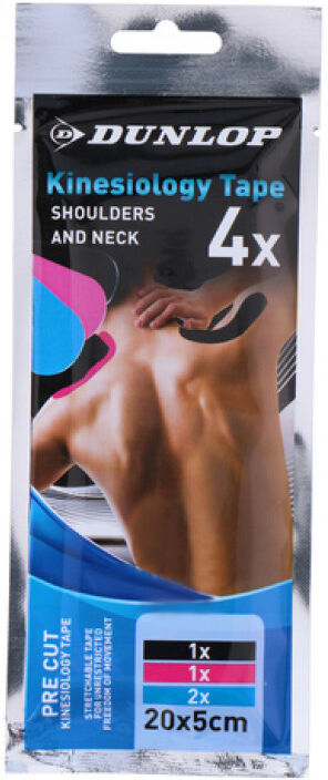 Dunlop Pack 4x Fita Elástica Kinesiology P/ Ombros E Pescoço - Dunlop