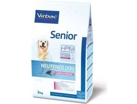 Virbac Ração para Cães Neutro (12Kg - Seca - Porte Médio e Grande - Sénior - Castrados)