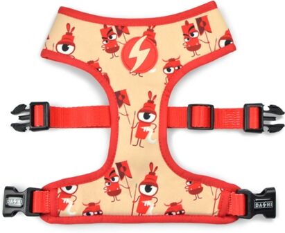 Dashi Peitoral para Cães Tribos (Vermelho - M - Porte Médio)