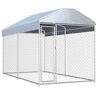 Vidaxl Canil de exterior com toldo 382x192x225 cm