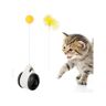 Gelldg Brinquedos de Gato Preto e Branco para Gato de Interior Brinquedo Interativo para Gato com Catnip Feather Ball Balance Cat Perseguindo Brinquedo Par