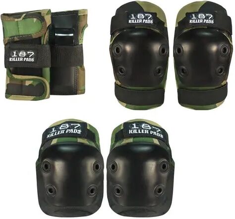 187 Killer Pads Júnior Proteções Patins 3 Partes (Camo)