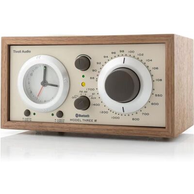 Tivoli Audio Model Three BT Cereja/Taupe - Rádio Relógio Tivoli Audio Model Three BT Cereja/Taupe - Rádio Relógio