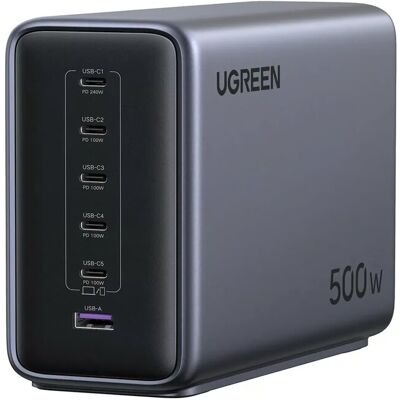 CARREGADOR UGREEN USB-A 5USB-C 500W CARREGADOR UGREEN USB-A 5USB-C 500W