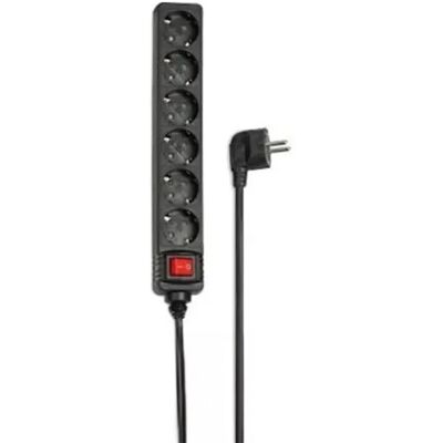 Hama 69223784 - 6 Tomadas com Interruptor - Preto Hama 69223784 - 6 Tomadas com Interruptor - Preto