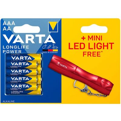 PILHA VARTA 4 AA/4 AAA + LANTERNA PILHA VARTA 4 AA/4 AAA + LANTERNA