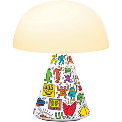 Lexon Mina M Keithharing Happy Branco - Luminária de Mesa Lexon Mina M Keithharing Happy Branco - Luminária de Mesa