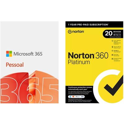 Microsoft 365 PESSOAL+NORTON 360PLAT CHAVE DIGITAL Microsoft 365 PESSOAL+NORTON 360PLAT CHAVE DIGITAL