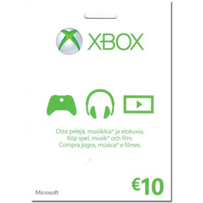 XBOX CARTÃO PRESENTE 10 EUROS XBOX CARTÃO PRESENTE 10 EUROS
