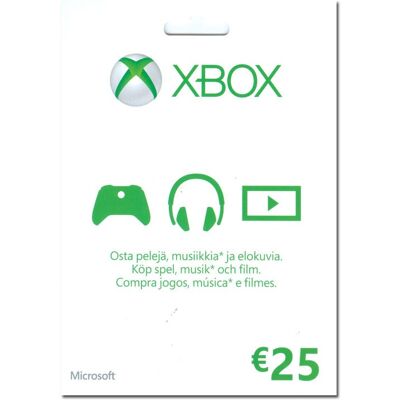 XBOX CARTÃO PRESENTE 25 EUROS XBOX CARTÃO PRESENTE 25 EUROS