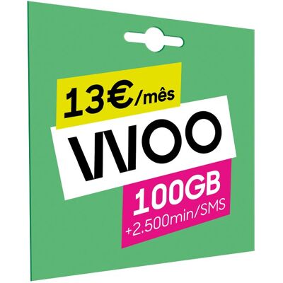 PACK CARTÃO WOO 13EUR 100GB PACK CARTÃO WOO 13EUR 100GB