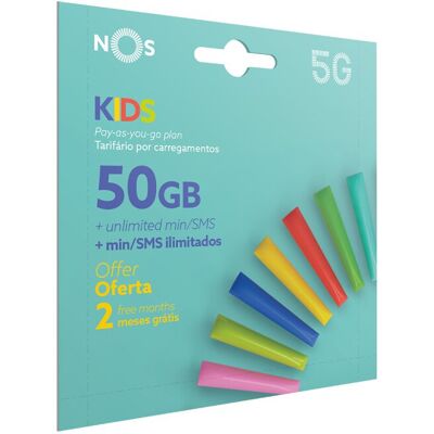 NOS PACK CARTÃO KIDS 50GB NOS PACK CARTÃO KIDS 50GB