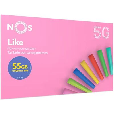 NOS PACK CARTÃO LIKE 55GB ELETRO L NOS PACK CARTÃO LIKE 55GB ELETRO L