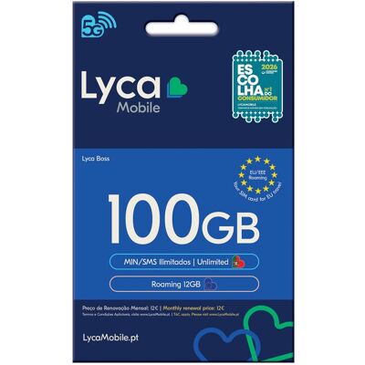 CARTÃO LYCAMOBILE BOSS 100GB CARTÃO LYCAMOBILE BOSS 100GB