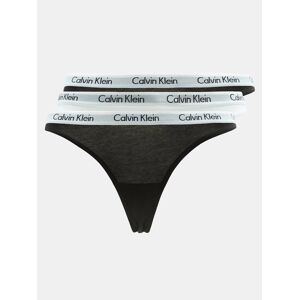 Calvin Klein Tangas Calvin Klein Thong 3PK - Preto/Branco - Mulher