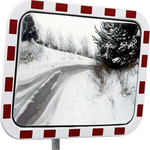 Dan-MIRROR Espelho de trânsito em vidro acrílico, com superfície sem gelo, dimensões do espelho L x A 600 x 400 mm Dan-MIRROR Espelho de trânsito em vidro acrílico, com superfície sem gelo, dimensões do espelho L x A 600 x 400 mm