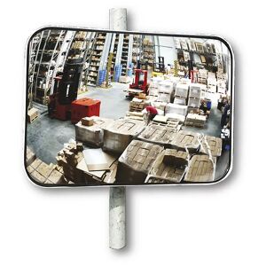 EUROKRAFTpro Espelho universal para interiores e exteriores, retangular, LxA 1000 x 800 mm