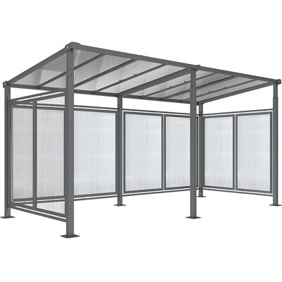 PROCITY Cobertura para bicicletas MILANO , modelo básico + ampliação com revestimento traseiro/laterais, cinzento antracite, Cobertura para bicicletas MILANO, modelo básico + ampliação com revestimento traseiro/laterais, cinzento antracite. Cobertura clás PROCITY Cobertura para bicicletas MILANO , modelo básico + ampliação com revestimento traseiro/laterais, cinzento antracite, Cobertura para bicicletas MILANO, modelo básico + ampliação com revestimento traseiro/laterais, cinzento antracite. Cobertura clás