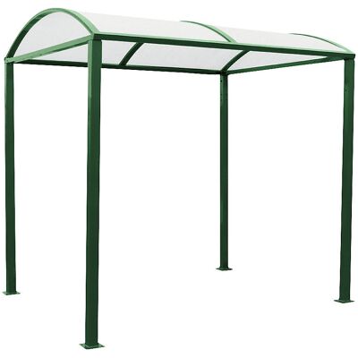 PROCITY Cobertura para bicicletas, paragens de autocarros, entradas , modelo básico sem revestimento, verde musgo, Cobertura para bicicletas, paragens de autocarros, entradas, modelo básico sem revestimento, verde musgo. Cobertura simples sobre placas de PROCITY Cobertura para bicicletas, paragens de autocarros, entradas , modelo básico sem revestimento, verde musgo, Cobertura para bicicletas, paragens de autocarros, entradas, modelo básico sem revestimento, verde musgo. Cobertura simples sobre placas de
