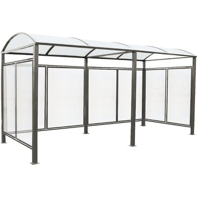 PROCITY Cobertura para bicicletas, paragens de autocarros, entradas , modelo básico + ampliação com revestimento traseiro/laterais, cinzento antracite, Cobertura para bicicletas, paragens de autocarros, entradas, modelo básico + ampliação com revestimento PROCITY Cobertura para bicicletas, paragens de autocarros, entradas , modelo básico + ampliação com revestimento traseiro/laterais, cinzento antracite, Cobertura para bicicletas, paragens de autocarros, entradas, modelo básico + ampliação com revestimento