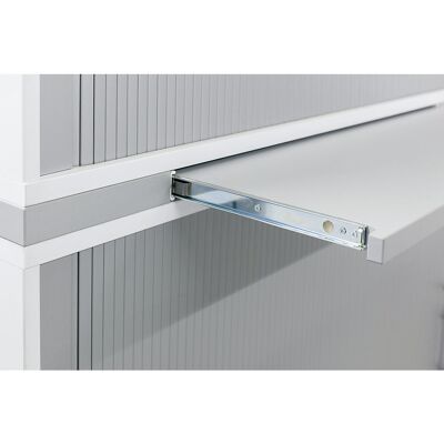 kaiserkraft Prateleira extraível, LxP 1200 x 400 mm, prateado, Prateleira extraível, LxP 1200 x 400 mm, prateado. Proporciona uma possibilidade de apoio entre duas estantes ou armários empilhados e, deste modo, representa um ajudante prático. Em placa MDF kaiserkraft Prateleira extraível, LxP 1200 x 400 mm, prateado, Prateleira extraível, LxP 1200 x 400 mm, prateado. Proporciona uma possibilidade de apoio entre duas estantes ou armários empilhados e, deste modo, representa um ajudante prático. Em placa MDF